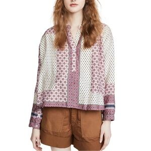 XiRENA Silk Blend Long Sleeves Blouse Top